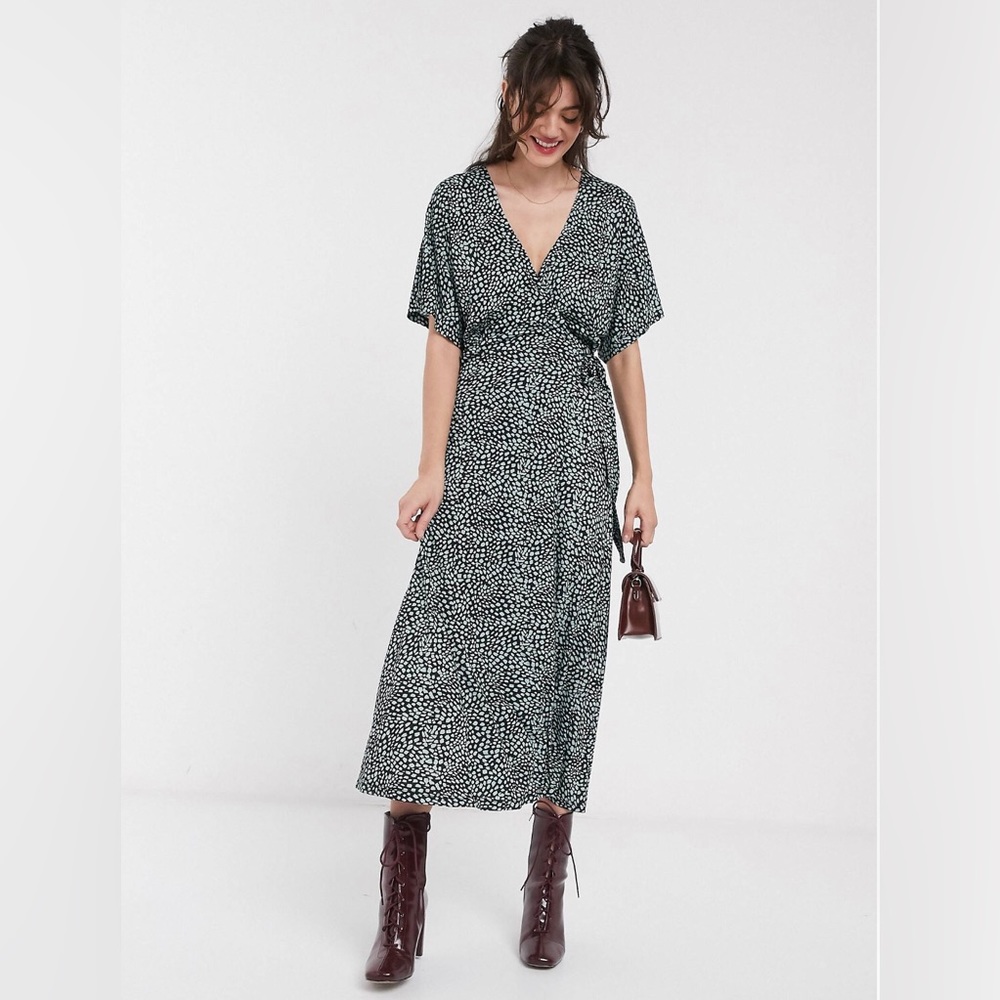 Whistles animal print wrap dress